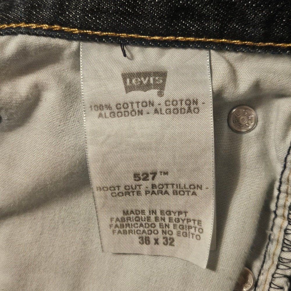 Levi's 527 Boot Cut Dark Wash Western Ranch Cowboy Jeans Mens 36x32 - Picture 4 of 8